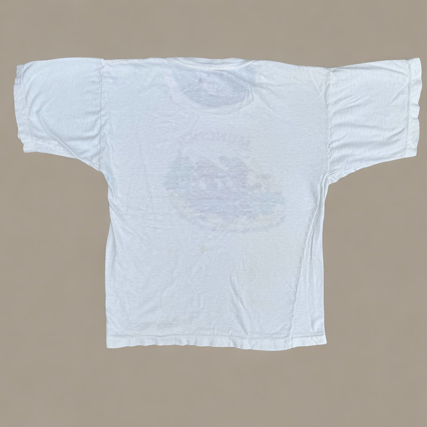 70s Kids Vintage Monchen Yoddlers Print SouvenirWhite 100% Cotton Single Stitch Short Sleeve T-Shirt 10Y Baby Tee XS Adult