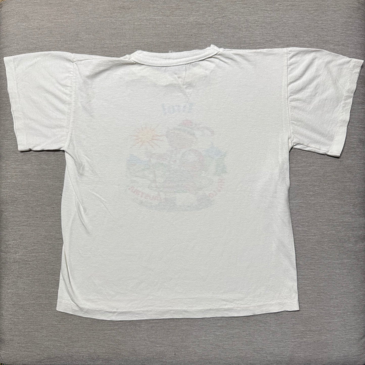 70s Kids Vintage Tirol Hallo Austria Kid Yodeller Print White Single Stitch Short Sleeve T-Shirt 7Y 8Y 9Y Baby Tee XS Adult