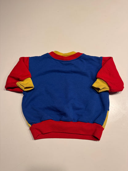 90s Kids Toddler Infant Vintage Baby B’Gosh Oshkosh Multicolour Blue Red Yellow Pullover Sweatshirt//12m