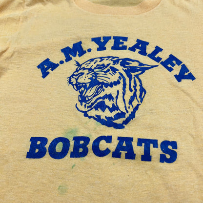 Vintage Kids 80’s Screen Stars Bobcats Yellow T-shirt 10-12Y BabyT