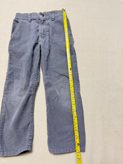 80s Kids Toddler Vintage Oshkosh Bgosh Gray Corduroy Pants / 4T 5T / Made in USA