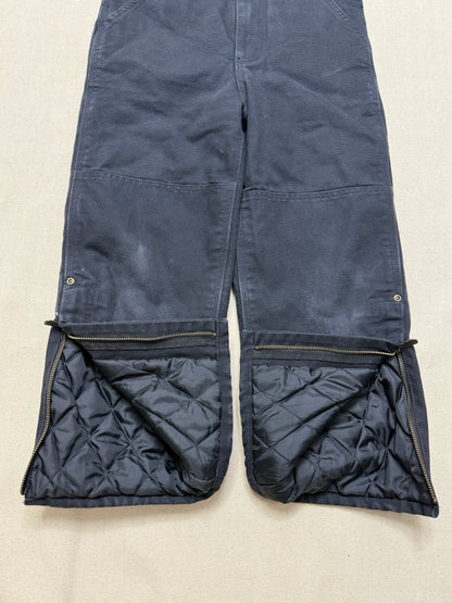 Modern Kids Carhartt Black Bib Double Knee Quilted Liner Overall / 5y 6y