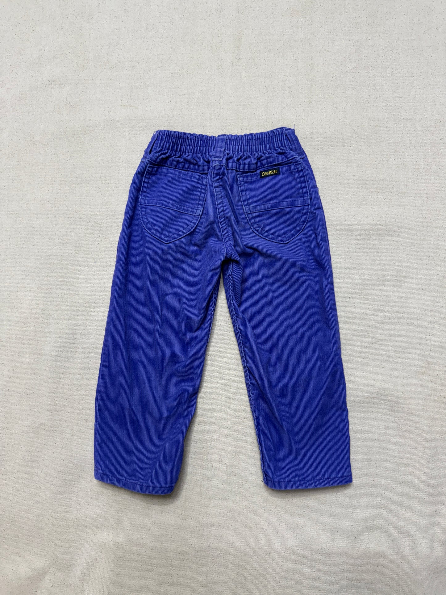 80s Kids Toddler Vintage Oshkosh Bgosh Purple Corduroy Straight Leg Lightweight Pants / 2T 3T / Made in USA
