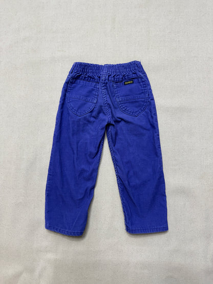 80s Kids Toddler Vintage Oshkosh Bgosh Purple Corduroy Straight Leg Lightweight Pants / 2T 3T / Made in USA