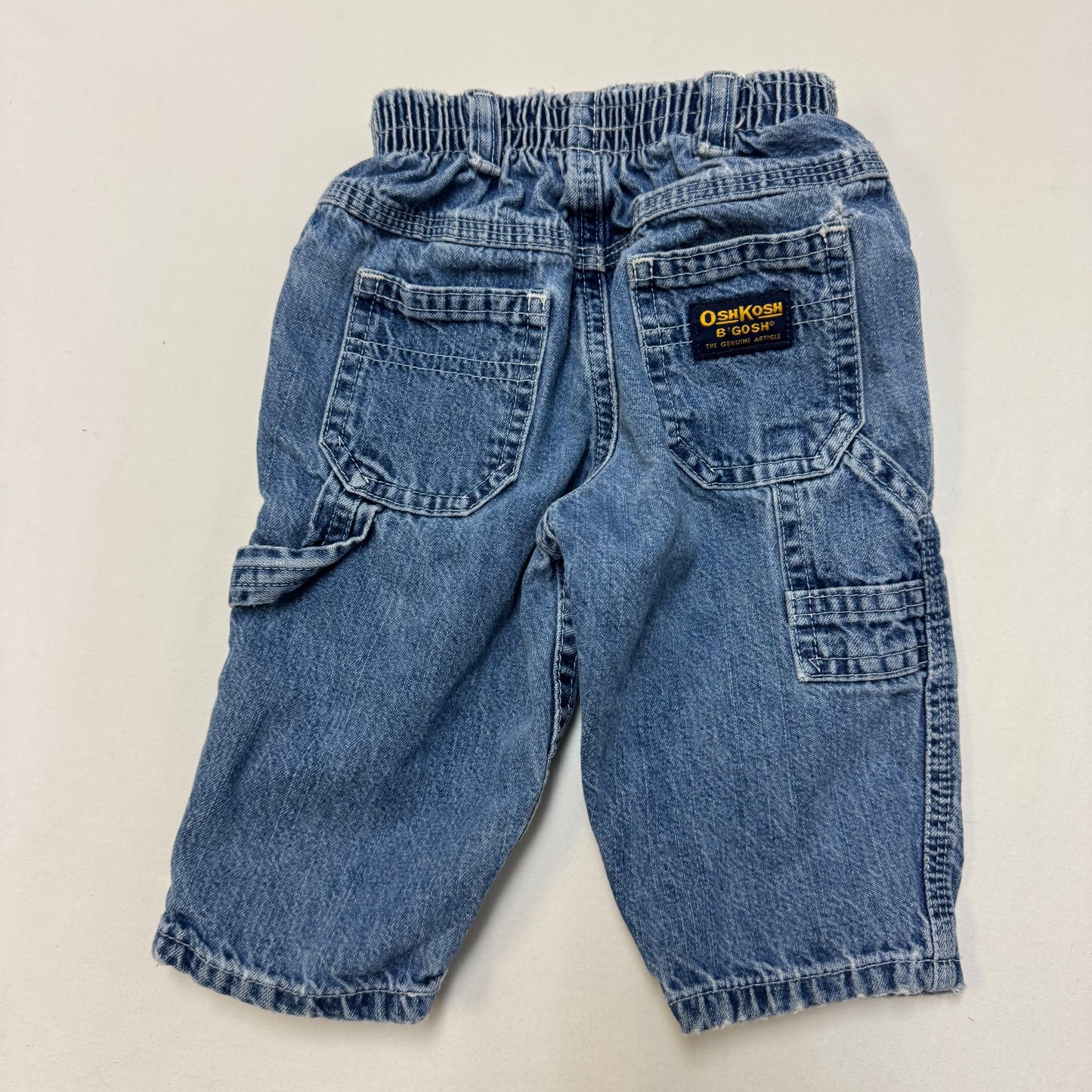 90s Kids Toddler Infant Vintage Baby B’Gosh Oshkosh Elastic Waistband Denim Pant //6m9m/