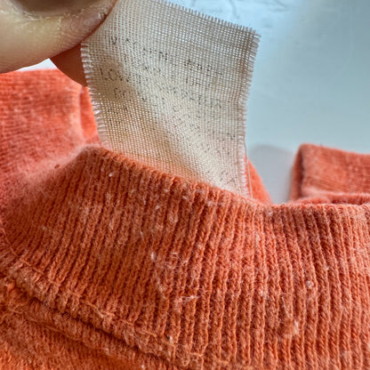 60s 70s Kids Baby Vintage Texas Orange Crew Pullover Sweatshirt 12m 18m