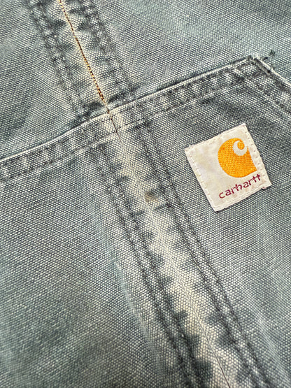 1999 90s Kids Toddler Vintage Carhartt Dark Green Quilted Lined Hooded Active Jacket / 2T 3T 4T