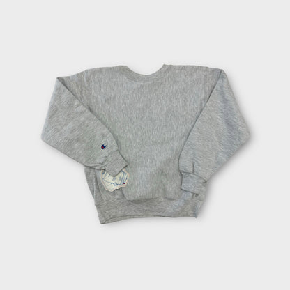 Deadstock NWT 90s Reverse Weave Kids Champion Grey Pullover Sweatshirt M 10/12Y