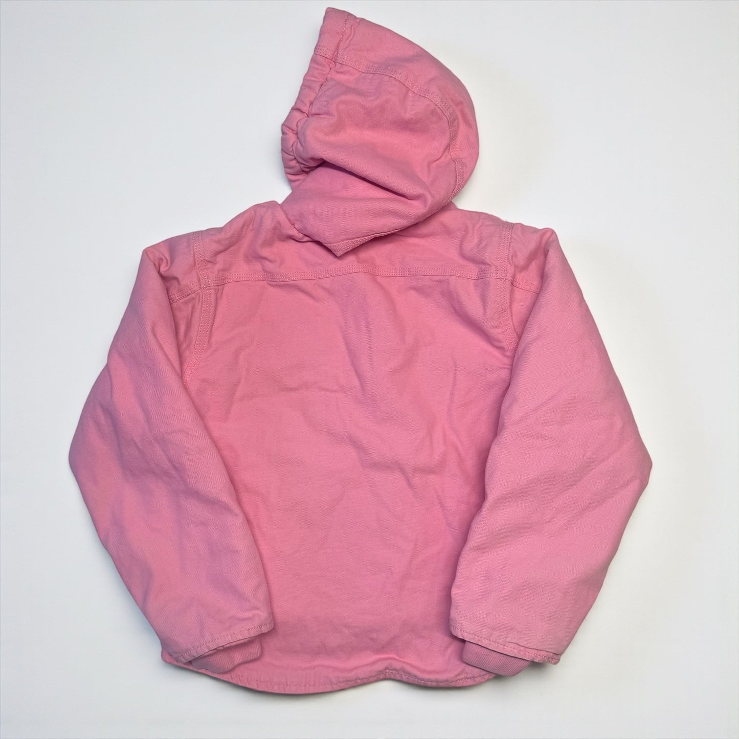 2000s Kids Vintage Pink Carhartt Zip Hooded Fleece Lined Jacket S 7Y 8Y
