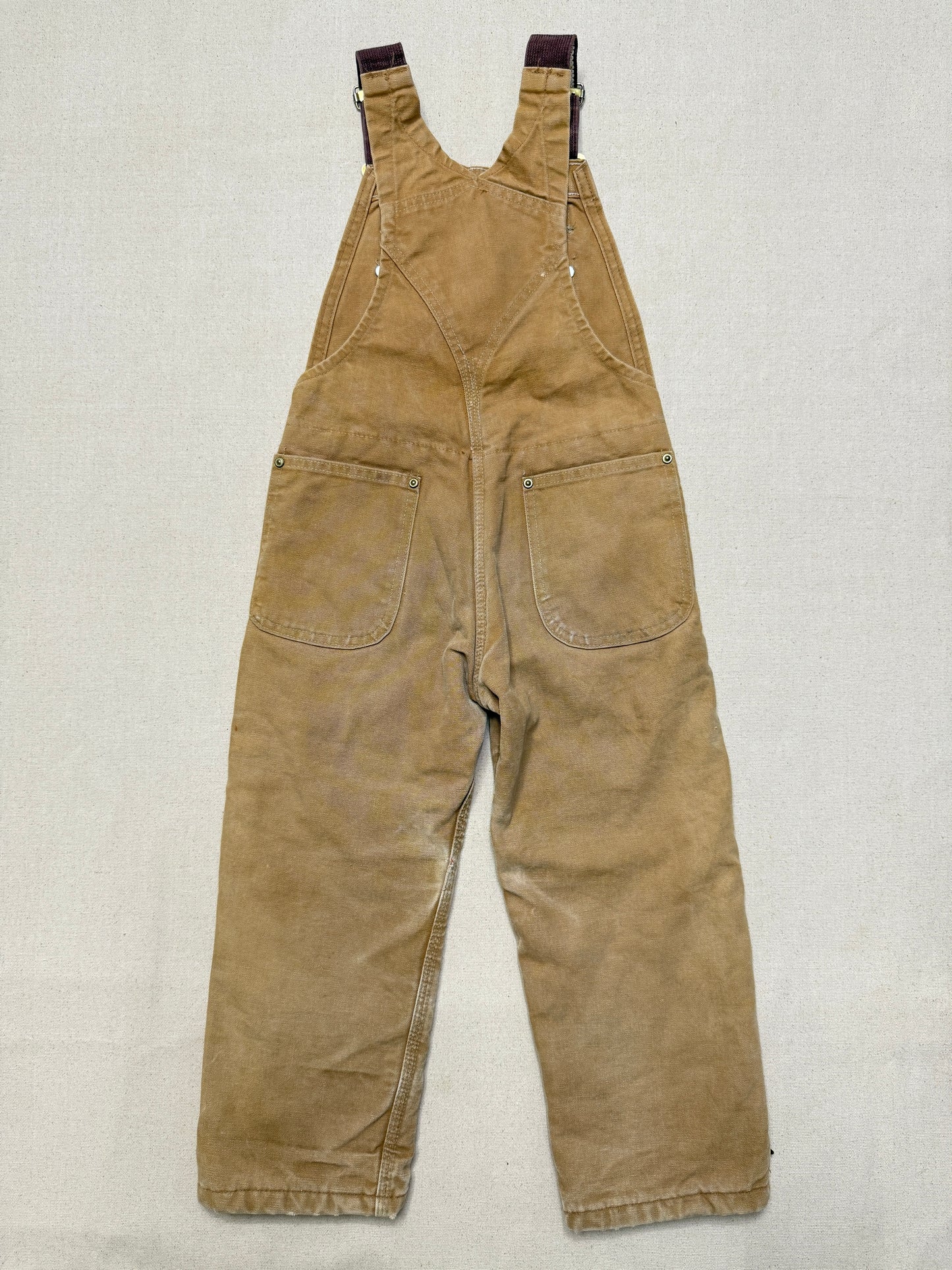 90s 2000 Kids Toddler Vintage Carhartt Duck Canvas Bib Lined Overall / 5y 6y