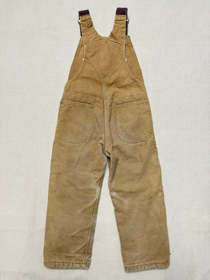 90s 2000 Kids Toddler Vintage Carhartt Duck Canvas Bib Lined Overall / 5y 6y