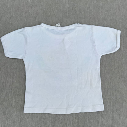 70s Kids Toddler Vintage Portugal Coat of Arms Print Souvenir Short Sleeve 100% Cotton T-Shirt 6Y Made in Portugal