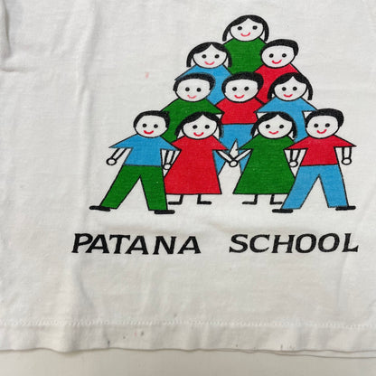 70s 80s Kids Toddler Vintage Bangkok Patana School Cute Graphic Tshirt / 3y 4y 5y