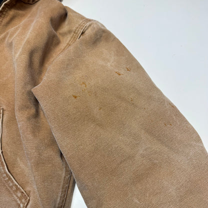 2005 Kids Active Brown Carhartt Lined Thick Warm Hooded Jacket M 8Y