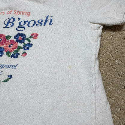 90s Kids Toddler Vintage Baby B’Gosh Oshkosh Floral All Over Print Pant White Tshirt 2pc Set / 24m 2T/ Made in USA Baby