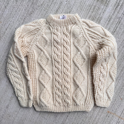 Toddler Kids Vintage The Scotch House 100% Cream Wool Pullover Sweater 4Y 5Y