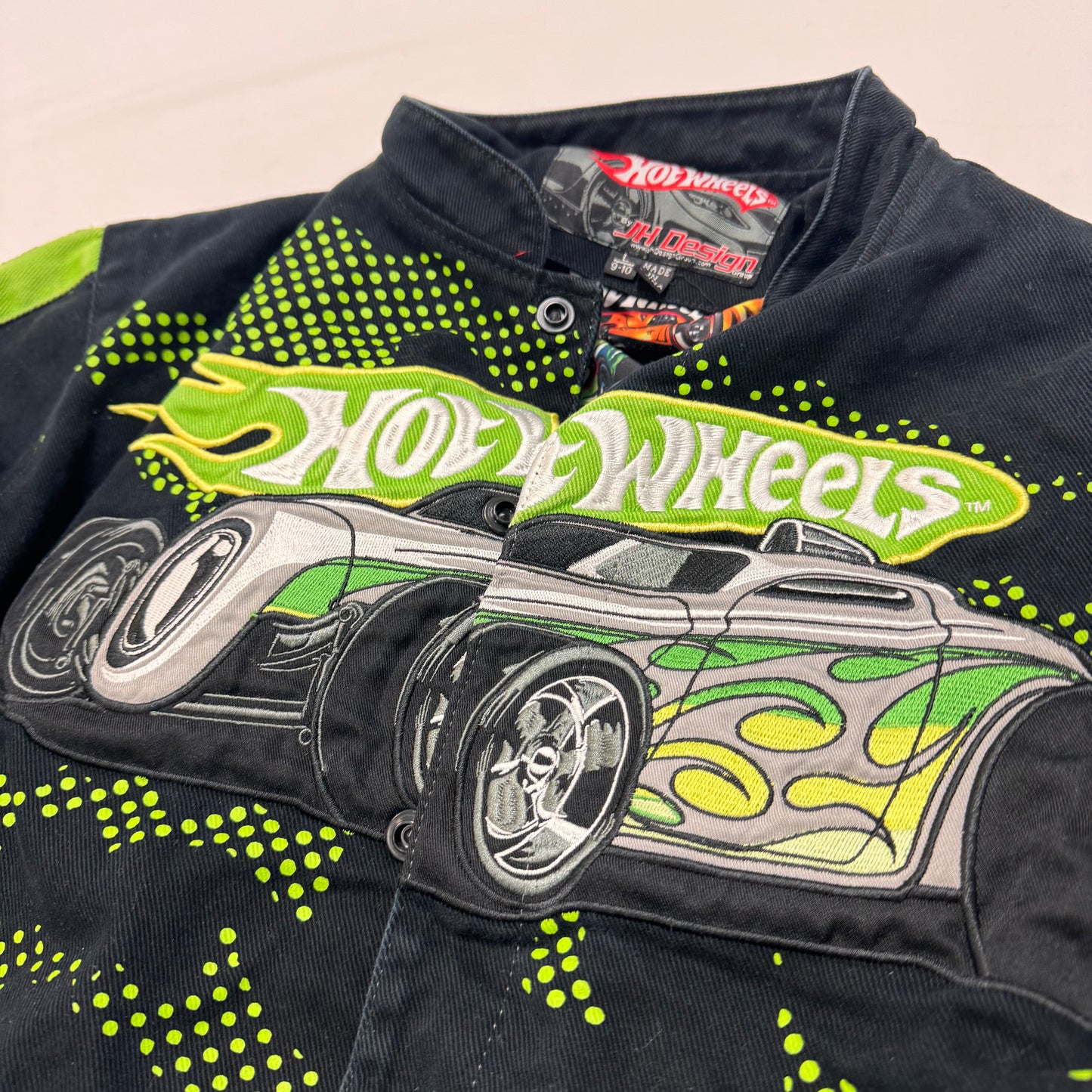 Kids Big Logo Hot Wheels Racing Snap Jacket L 9Y 10Y