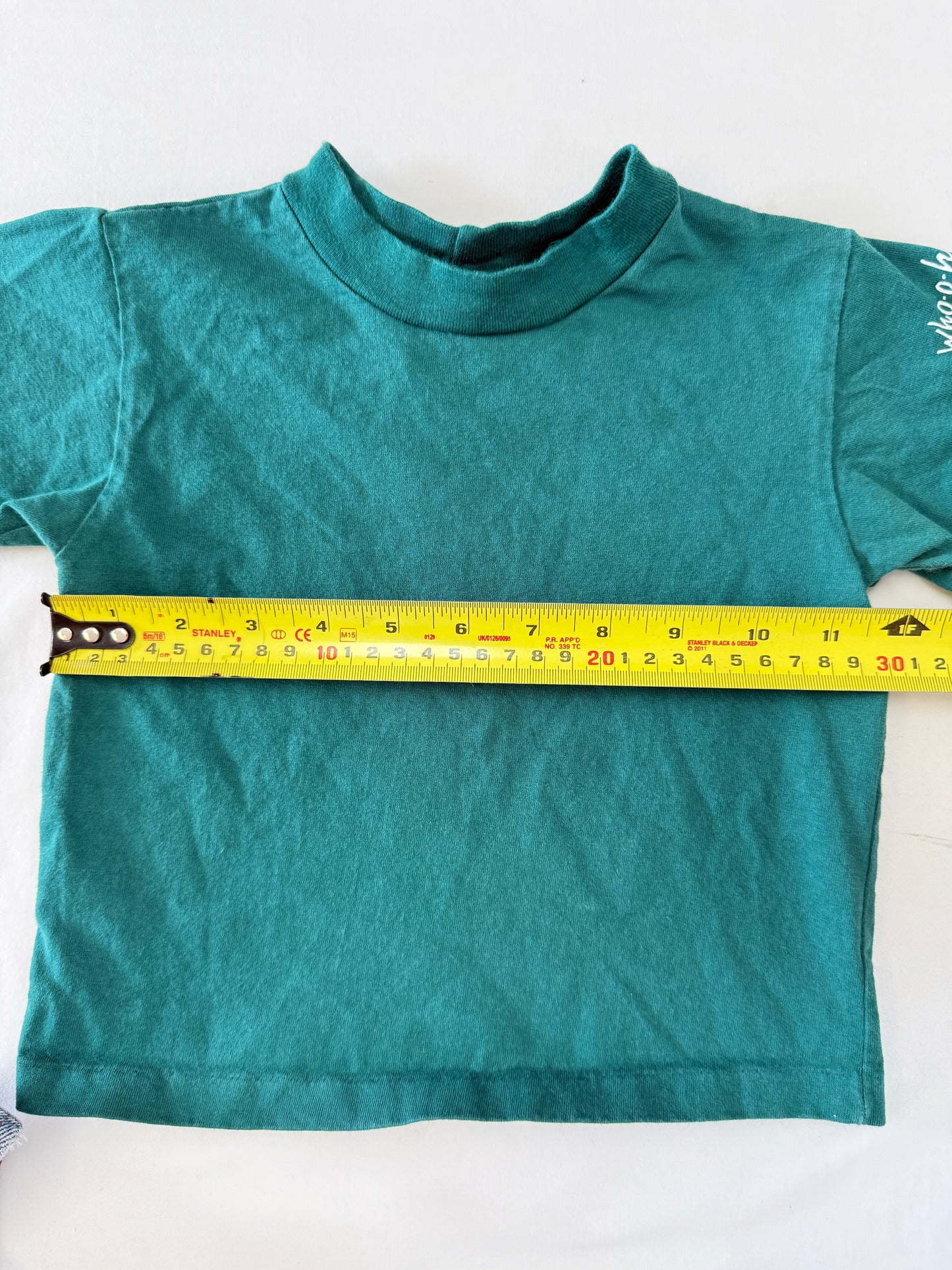 90s Kids Toddler Infant Vintage Oshkosh Bgosh Tshirt and Denim Overall 2pc Set / 12m 18m 24m / Made in USA set