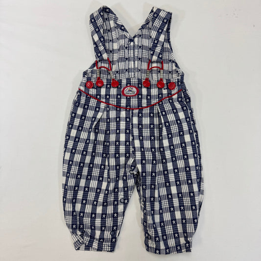 90s Kids Toddler Infant Vintage Baby B’Gosh OshkoshNavy White Star Pattern Overall / 3m 6m/ Made in USA