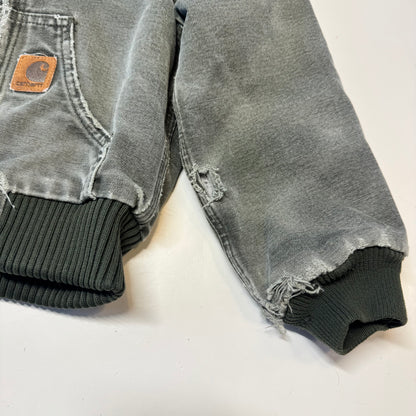 2006 Kids Toddler Vintage Active Dark Green Hooded Carhartt Jacket XS 4Y 5Y