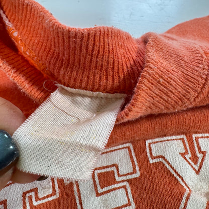 60s 70s Kids Baby Vintage Texas Orange Crew Pullover Sweatshirt 12m 18m