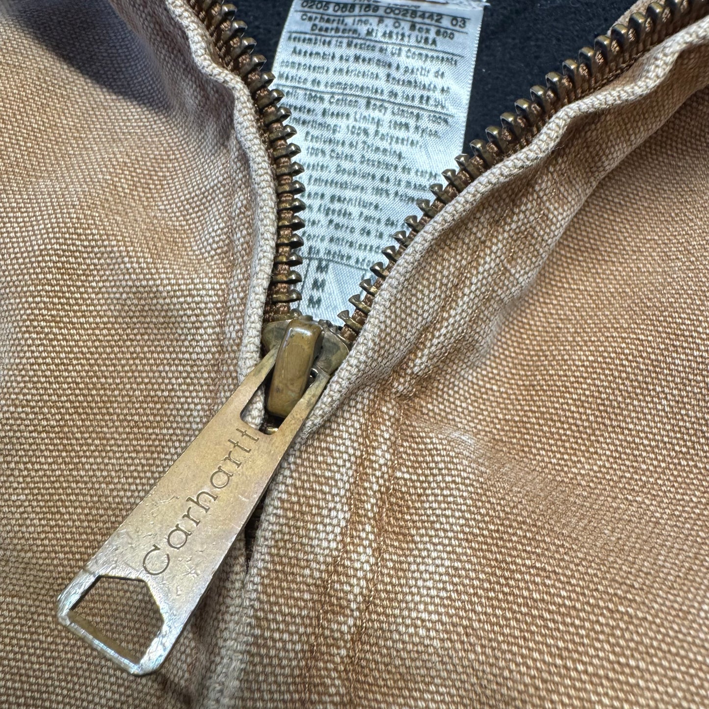 2005 Kids Active Brown Carhartt Lined Thick Warm Hooded Jacket M 8Y