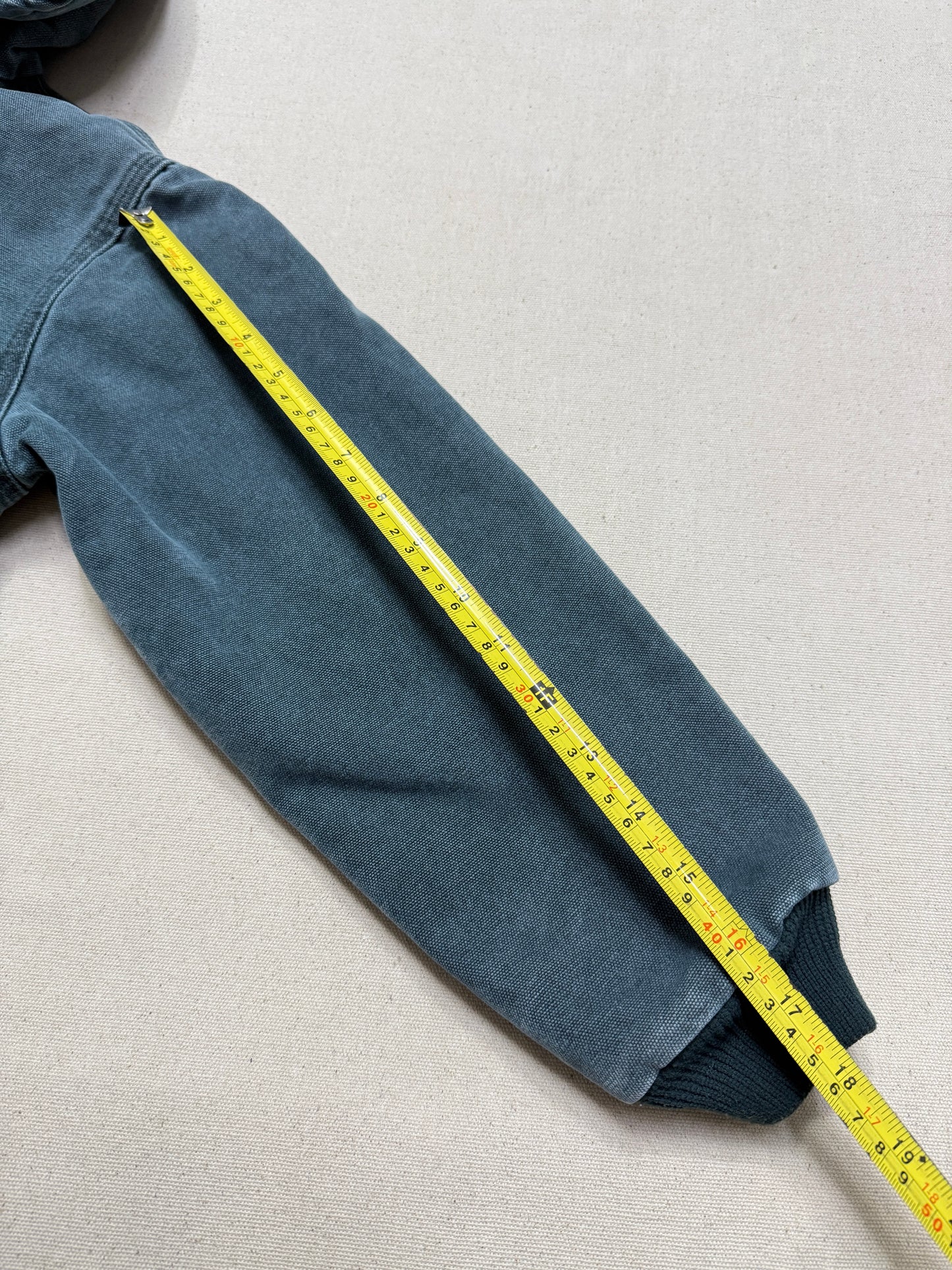 2002 Kids Youth Vintage Carhartt Dark Green Quilted Lined Hooded Active Jacket / 7y 8y 9y