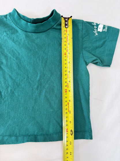 90s Kids Toddler Infant Vintage Oshkosh Bgosh Tshirt and Denim Overall 2pc Set / 12m 18m 24m / Made in USA set