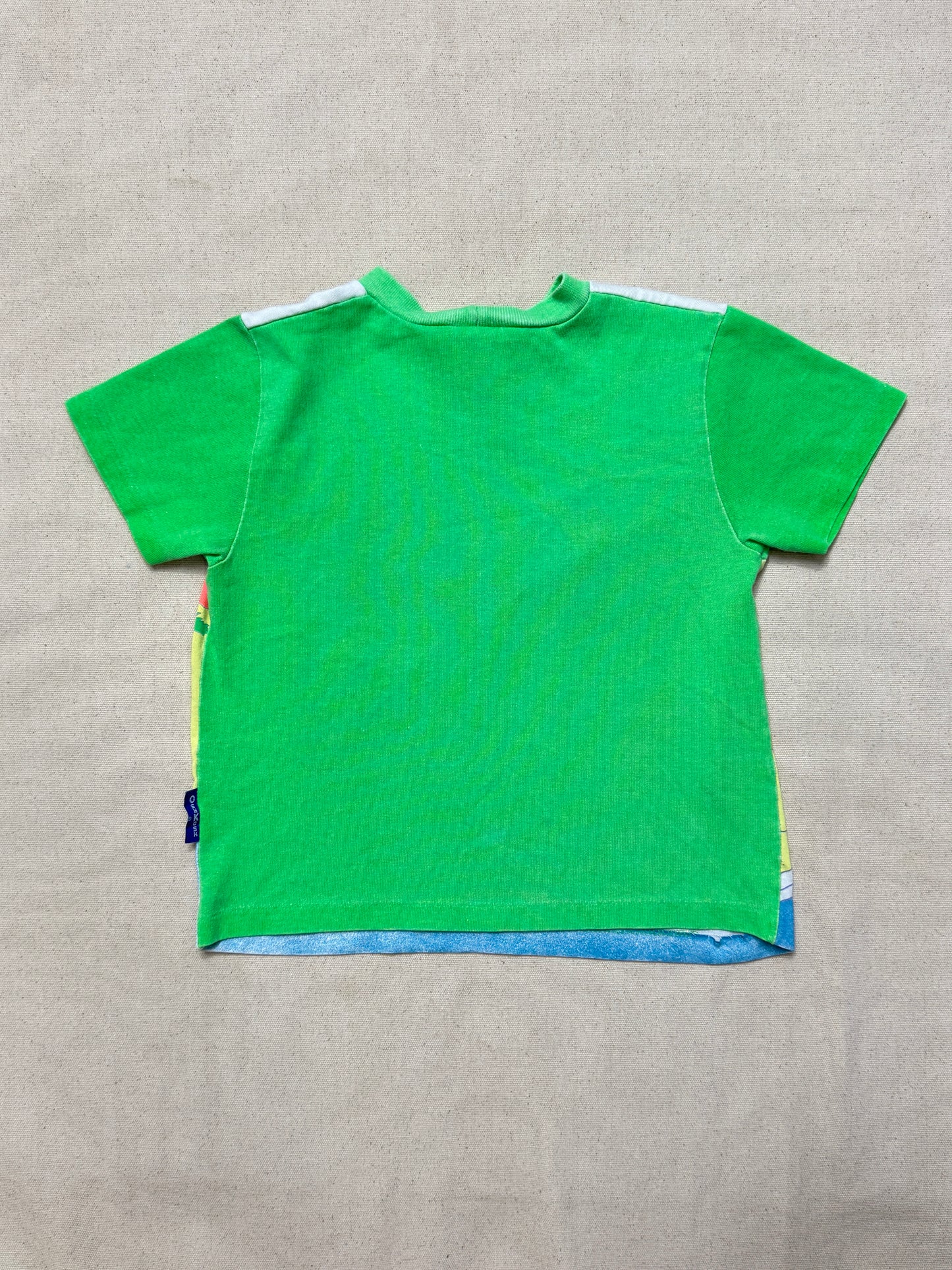 90s Kids Toddler Vintage Oshkosh Bgosh Beach Neon Colour Single Stitch Tshirt / 5T 6T / Made in USA