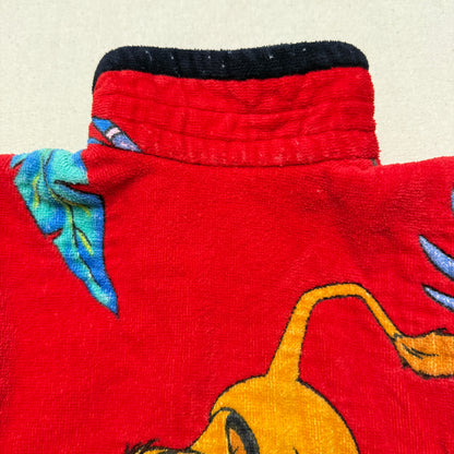 90s Kids Infant Vintage Handmade Lion King Towel Fabric Zip Up Jacket / 12m 18m 24m