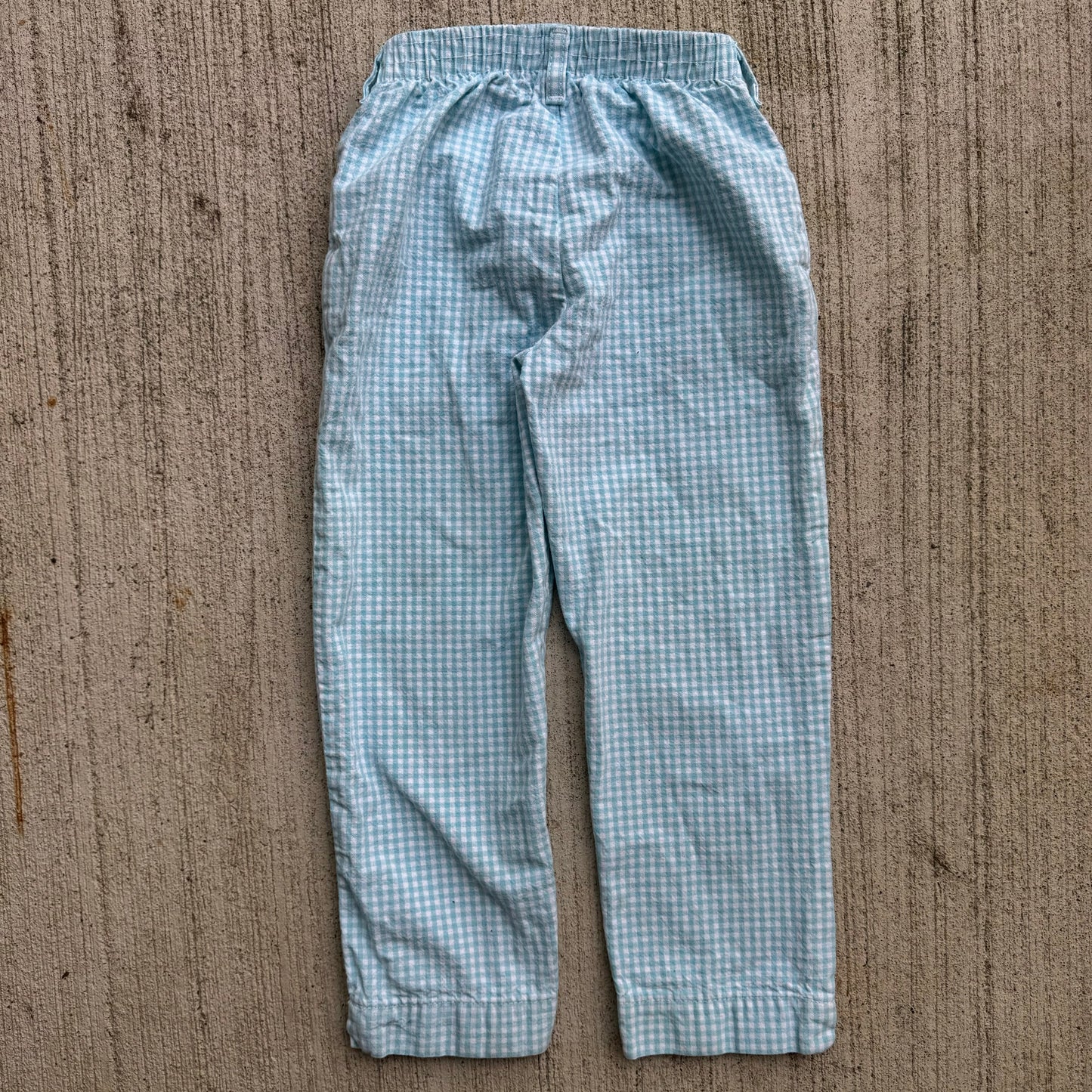 Vintage Kids Oshkosh Light Blue Checkered Pant No Tag