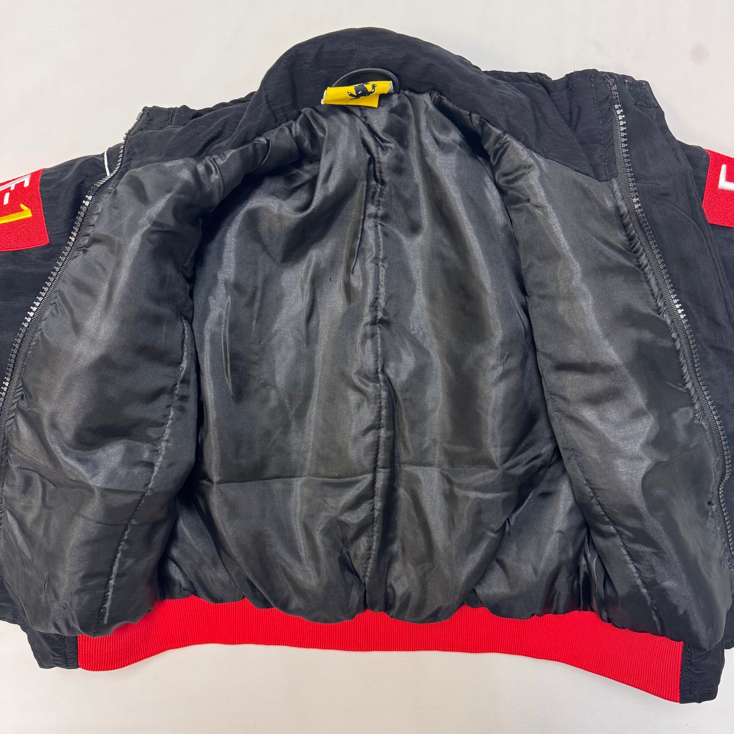 Kids Black Ferrari Zip Jacket Big Logo XS 3Y 4Y 5Y