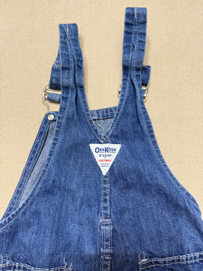 ASIS / 80s Kids Toddler Vintage Oshkosh Bgosh Stripe Pattern Denim Overall / 3T 4T / Made in USA
