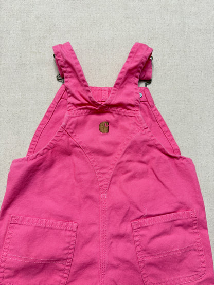 Modern Kids Toddler Carhartt Vivid Pink Bib Cotton Overall / 3T 4T