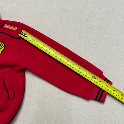 90s 2000' Kids Toddler Vintage Ferrari Shell Red Full Zip Up Racing Fleece Jacket / 3T 4T 5T