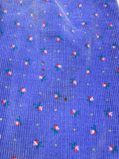 90s Kids Toddler Vintage Oshkosh Bgosh Flower AOP Light Purple Corduroy Overall / 2T 3T / Made in USA
