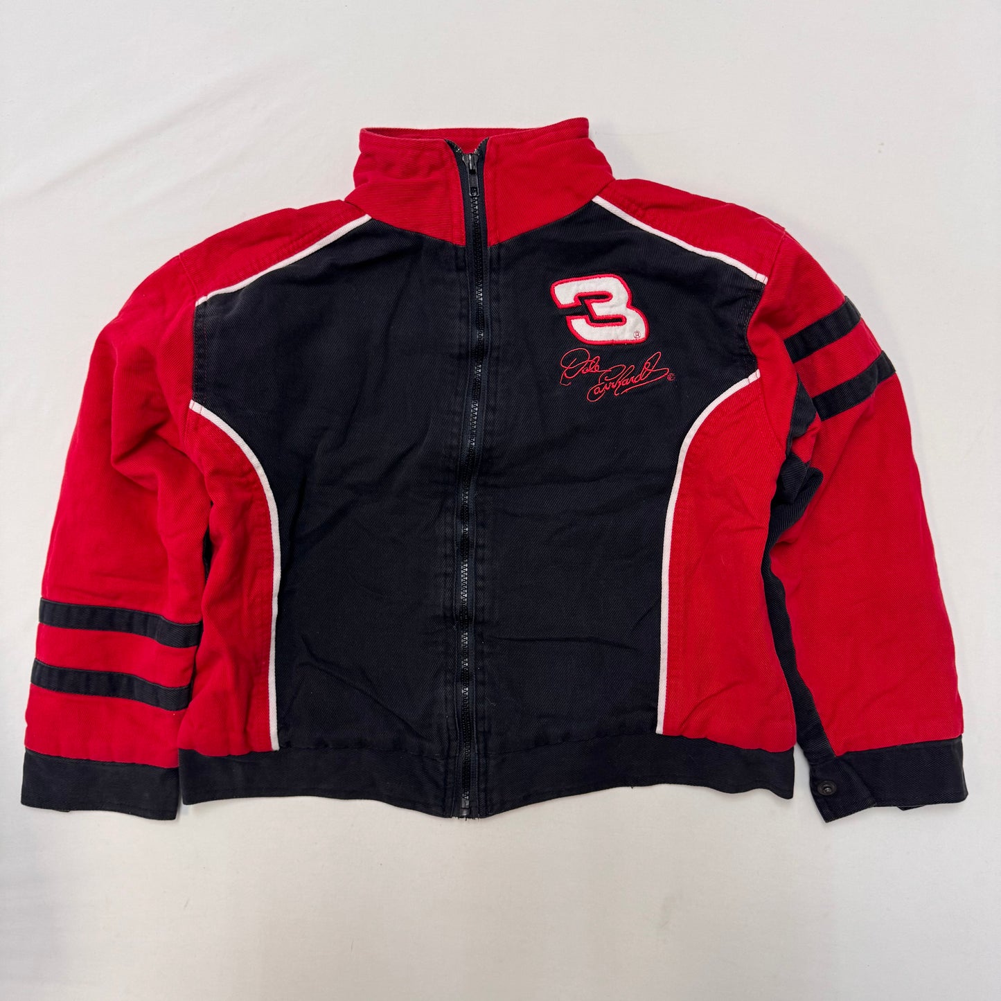 Kids Racing Zip Jacket Black Red Dale Earnhardt Intimidator M 7Y 8Y 9Y