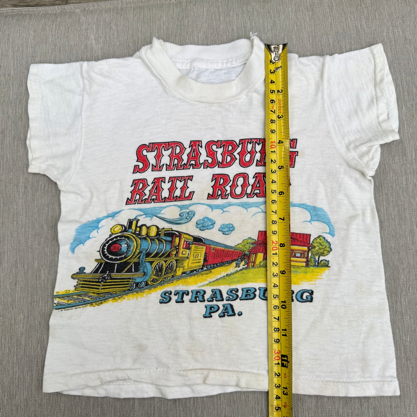 60s Kids Toddler Vintage Strasburg Rail Road PA Souvenir Single Stitch Short Sleeve T-Shirt 2T 3T 4Y