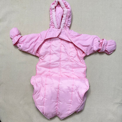 Y2K Kids Infant Vintage Disney Winnie the Pooh Double Zip Up Insulated Winter Suits with Mittens / 6m 9m 12m