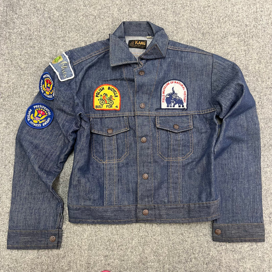 Vintage Youth 70‘s Kang Denim Jacket With Patches size 16Y