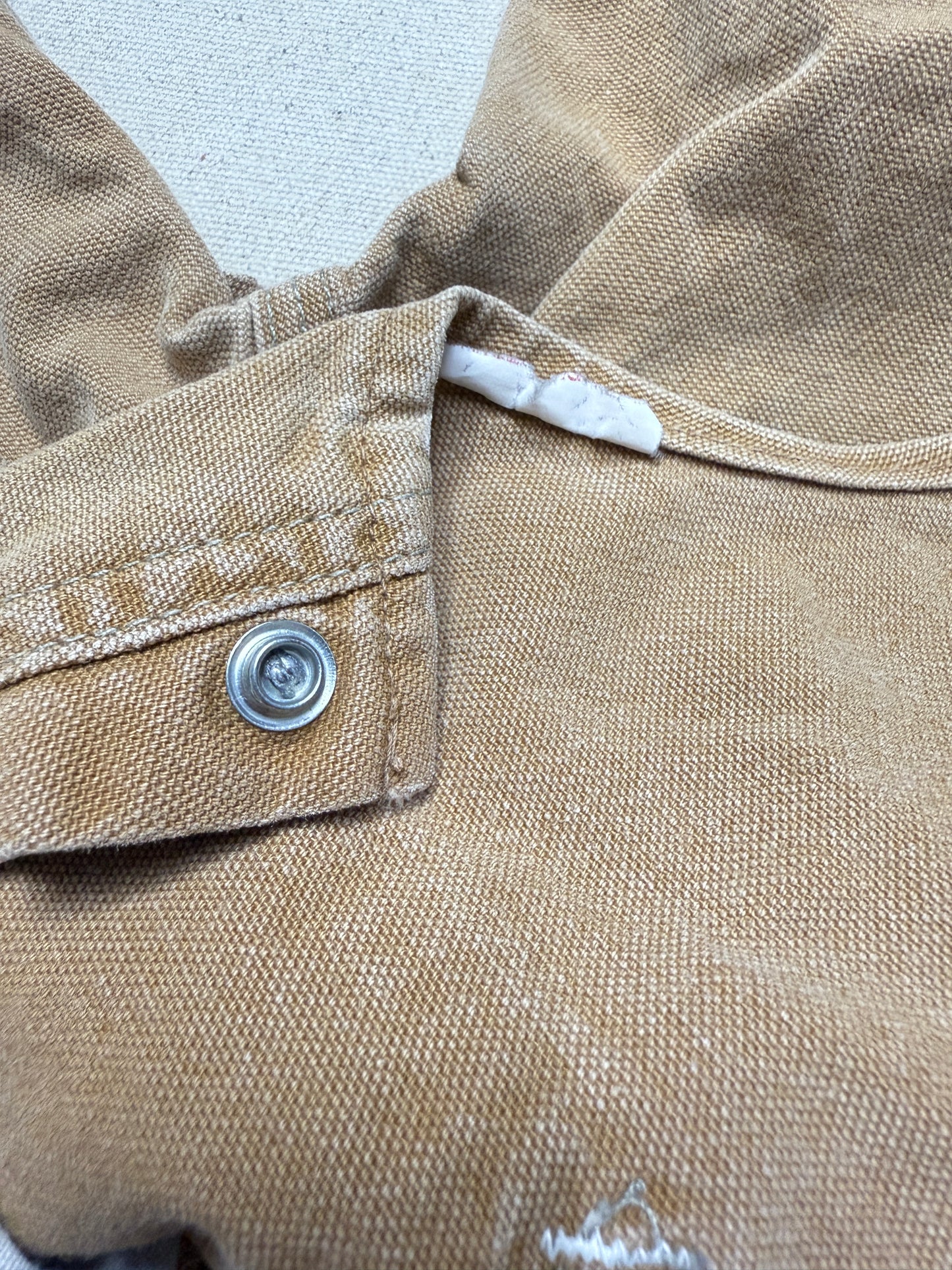 90s 2000 Kids Infant Vintage Carhartt Canvas Bib Light Brown Overall / 12m 18m 24m