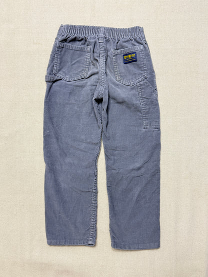 80s Kids Toddler Vintage Oshkosh Bgosh Gray Corduroy Pants / 4T 5T / Made in USA