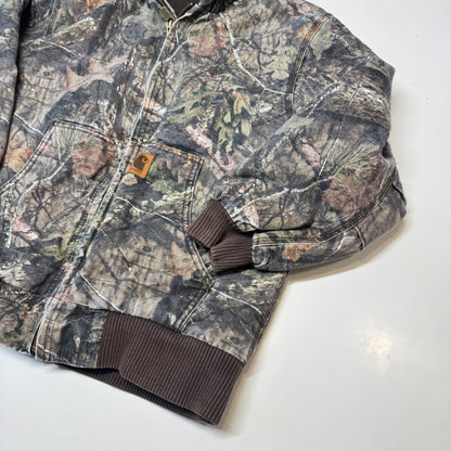 2000s Kids Youth Vintage Carhartt Camo Mossy Oak Hooded Active Lined Heavy Jacket M / 10Y 11Y 12Y