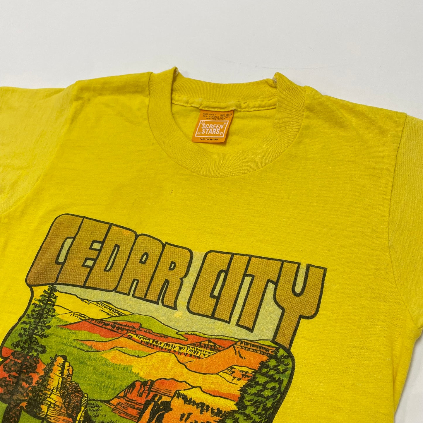 80s Kids Toddler Vintage Cedar City Utah USA Souvenir Tshirt / 7y 8y 9y / Baby Tee