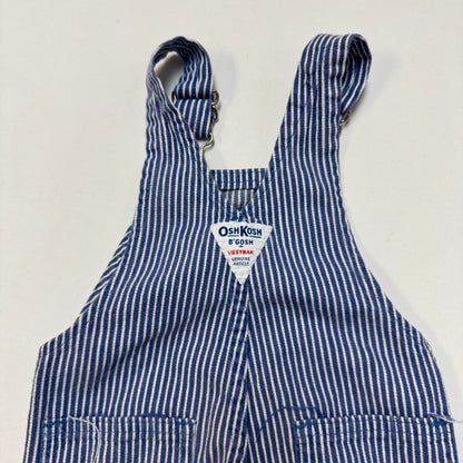 90s Kids Baby Vintage Oshkosh B’Gosh Lightweight Hickory Stripe  Denim Overall / 12m /