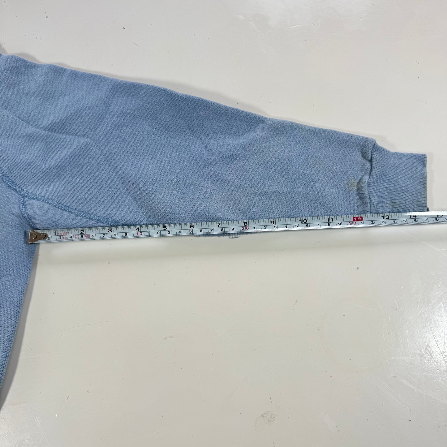 80s Kids Vintage Disney Mickey Mouse Light Blue Pullover Crew Sweatshirt M 6Y 7Y 8Y Made in USA