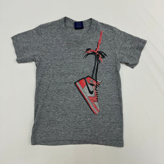 80s Kids Nike Air Jordan Sneaker Over the Shoulder T-shirt Size M (8-10Y)