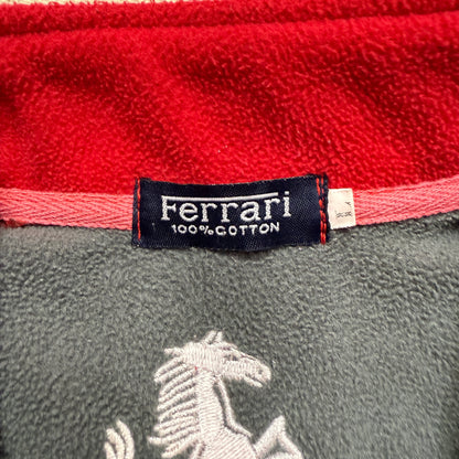 90s 2000' Kids Toddler Vintage Ferrari Shell Red Full Zip Up Racing Fleece Jacket / 3T 4T 5T