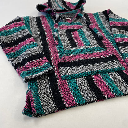 Kids/Teen Vintage Baja Mexican Hooded Sweater Size S