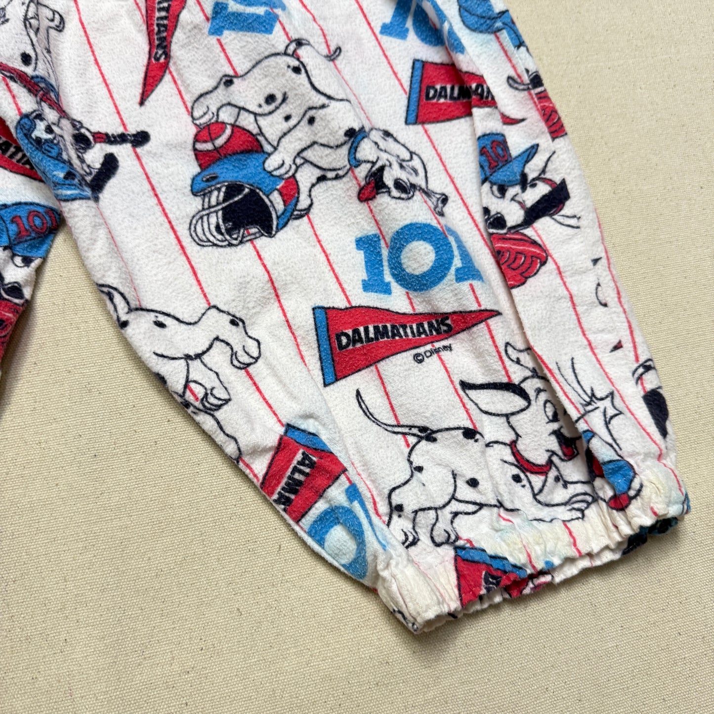 90s Kids Vintage Handmade Dalmatian Loose Fit Overall & Corduroy Zip Up Jacket 2pc Set / 4T 5T